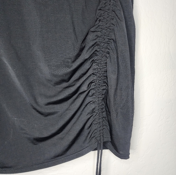 Athleta Ruched Side Tie Black Tank Top Size XS - Picture 4 of 7